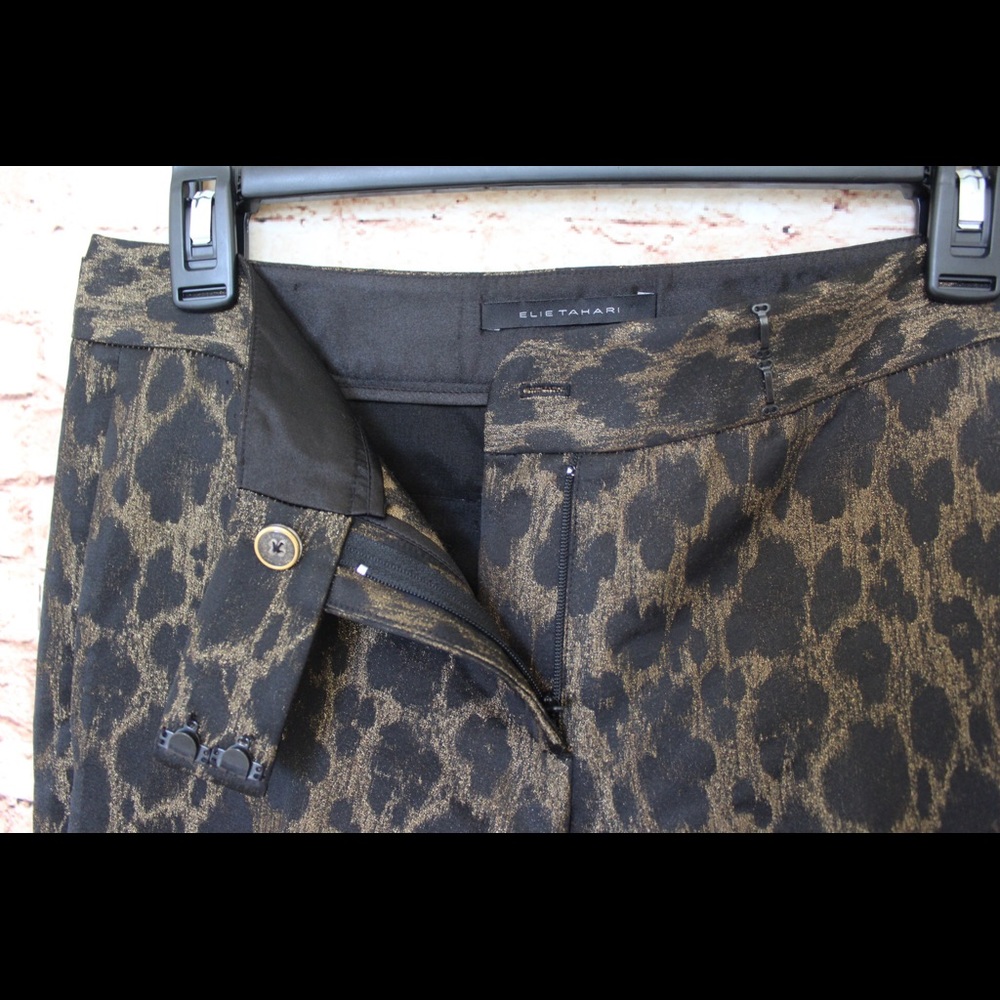 Elie Tahari | Cheetah Print Dress Pants - Picture 5 of 8